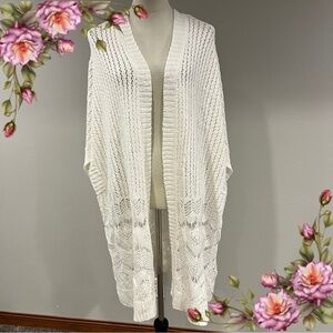 Torrid White Knit Open-Front plus size Cardigan NWT‎